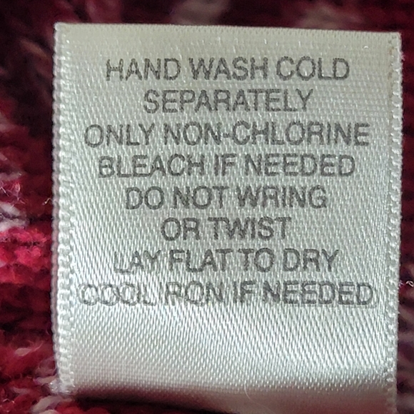 Christopher & Banks button closure scoop neck red white cardigan size large - Picture 7 of 7